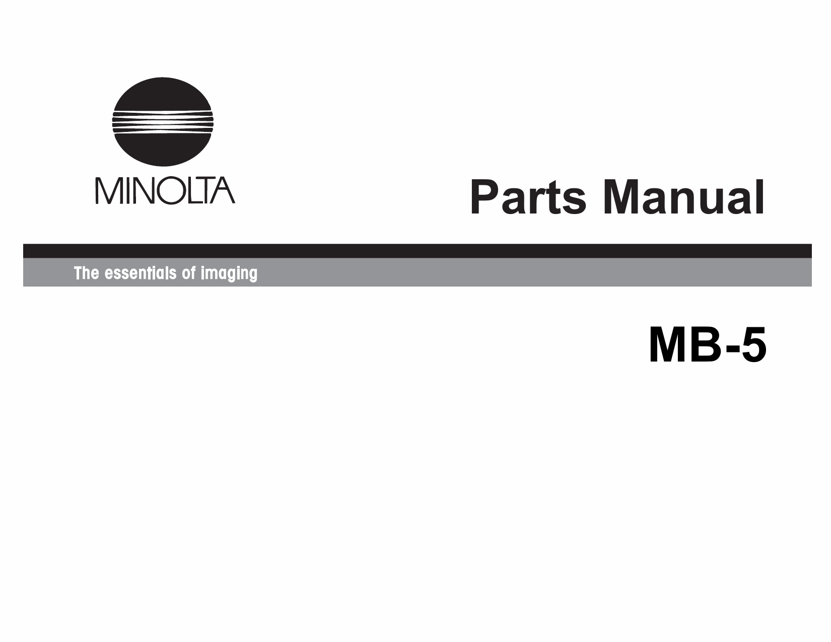 Konica-Minolta Options MB-5 Parts Manual-1